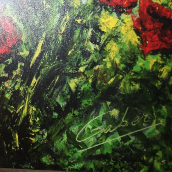 Antoine Gaber "Poppies in the Garden 7" Painting - Picture 5 of 9